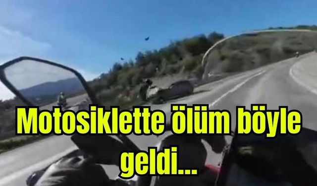 Motosiklette ölüm böyle geldi... (Video)