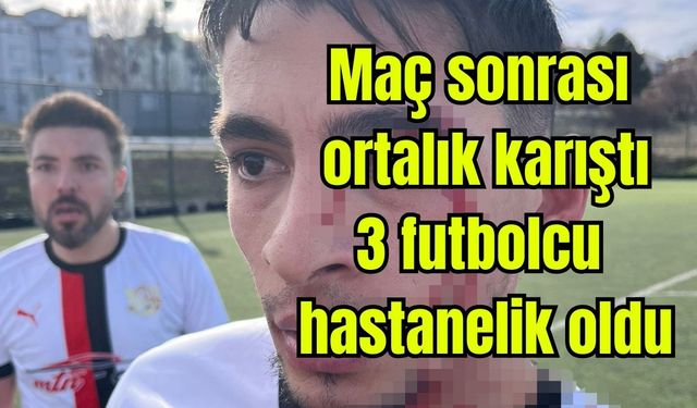 Maç sonrası ortalık karıştı, 3 futbolcu hastanelik oldu (Video)