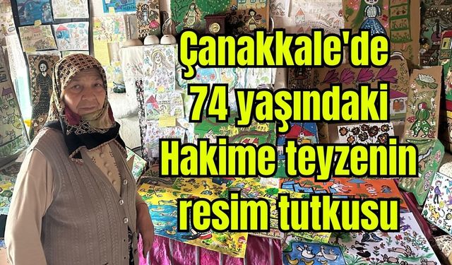 Çanakkale'de 74 yaşındaki Hakime teyzenin resim tutkusu (Video)