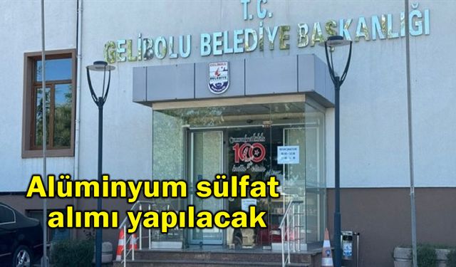 Alüminyum sülfat alımı yapılacak
