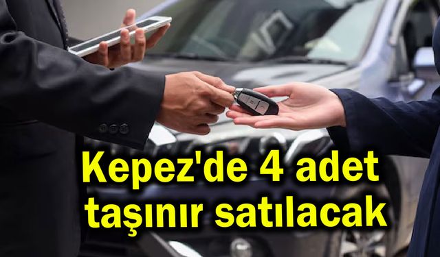 Kepez'de 4 adet taşınır satılacak