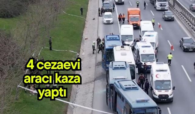 4 cezaevi aracı kaza yaptı (Video)