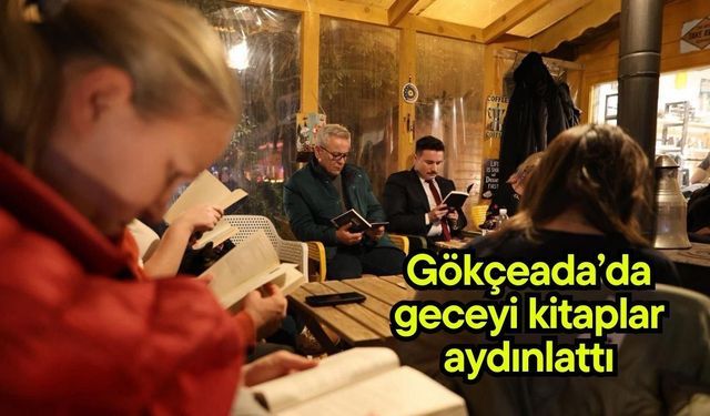 Gökçeada’da geceyi kitaplar aydınlattı