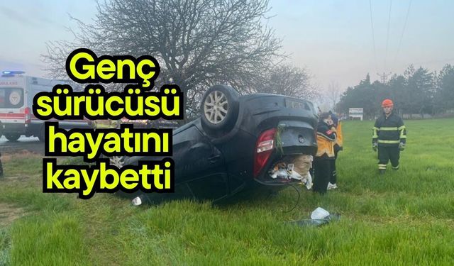Genç sürücüsü hayatını kaybetti
