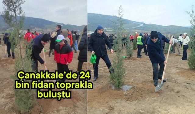 Çanakkale’de 24 bin fidan toprakla buluştu