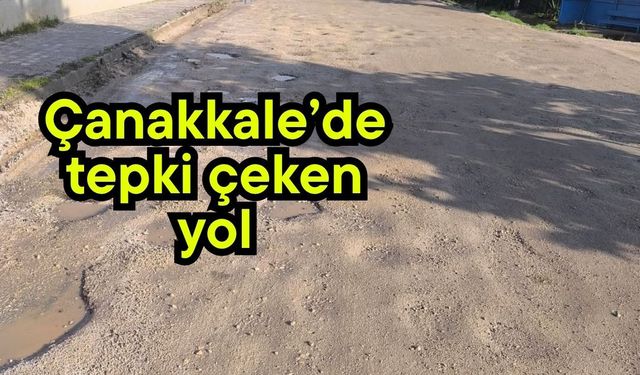 Çanakkale’de tepki çeken yol