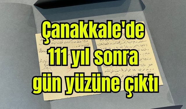 Çanakkale'de 111 yıl sonra gün yüzüne çıktı (Video)