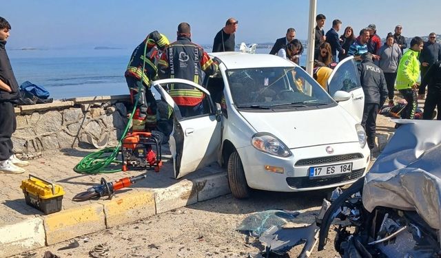 İki otomobilin çarpıştığı kazada lise öğrencisi hayatını kaybetti (Video)