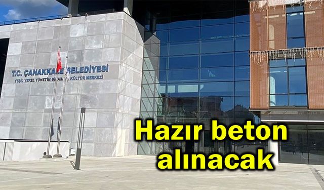 Hazır beton alınacak