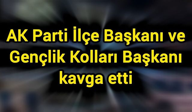 AK Parti İlçe Başkanı ve Gençlik Kolları Başkanı kavga etti