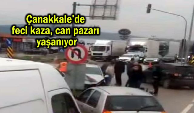 Çanakkale’de feci kaza, can pazarı yaşanıyor