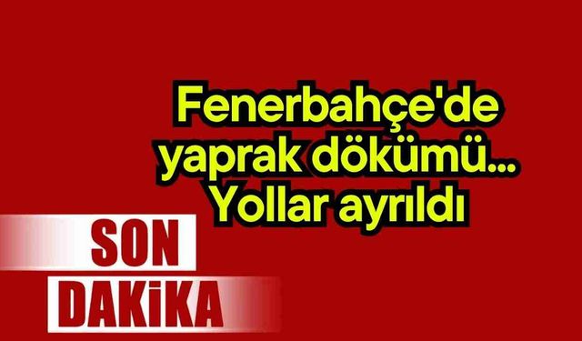 Fenerbahçe'de yaprak dökümü... Yollar ayrıldı