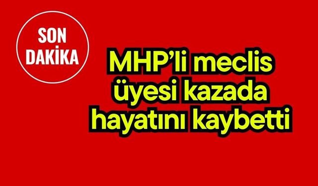 MHP’li meclis üyesi kazada hayatını kaybetti