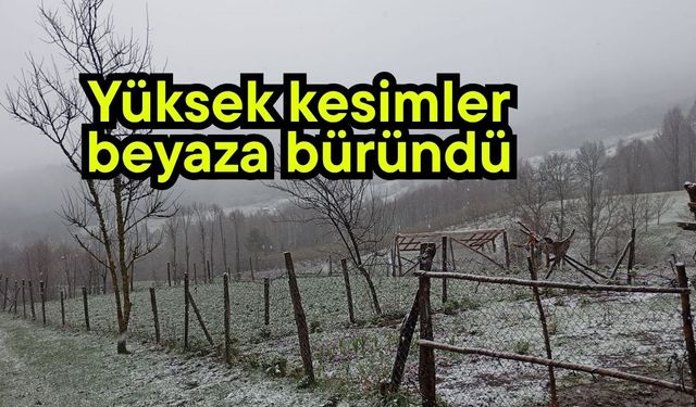 Yüksek kesimler beyaza büründü