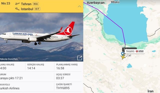 İran'da mahsur kalan THY uçağı yurda döndü
