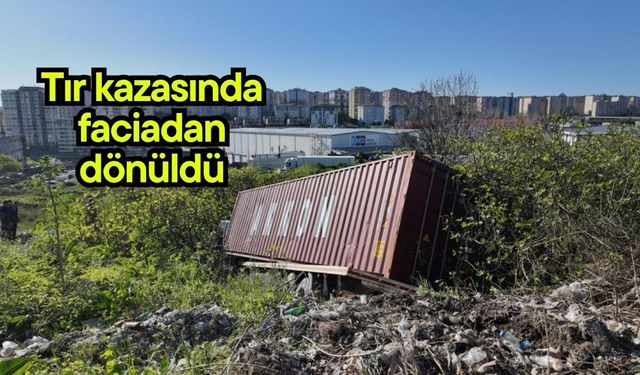 Tır kazasında faciadan dönüldü (Video)