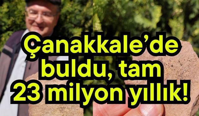 Çanakkale’de buldu, tam 23 milyon yıllık!