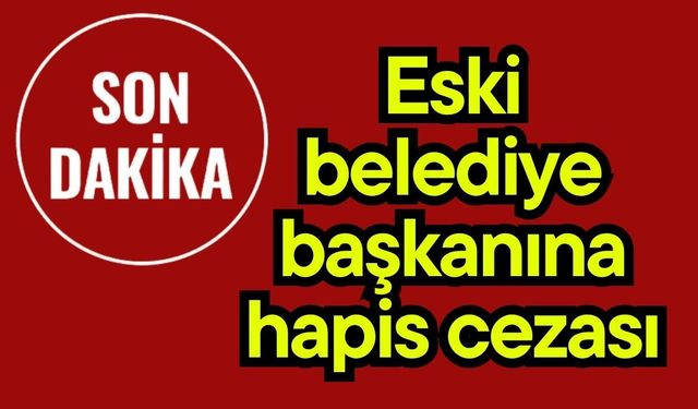 Eski belediye başkanına hapis cezası