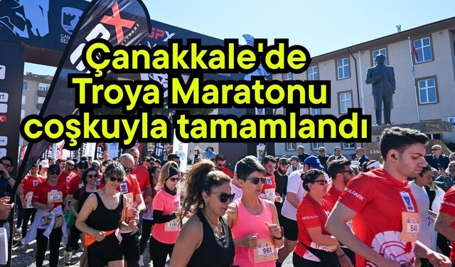 Çanakkale'de Troya Maratonu coşkuyla tamamlandı