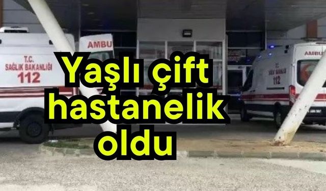 Yaşlı çift hastanelik oldu
