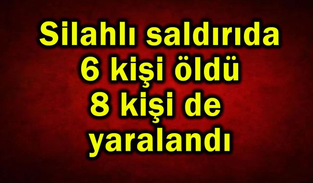 Silahlı saldırıda 6 ölü 8 yaralı