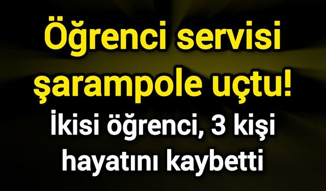 Kahreden Kaza: Öğrenci servisi şarampole uçtu!