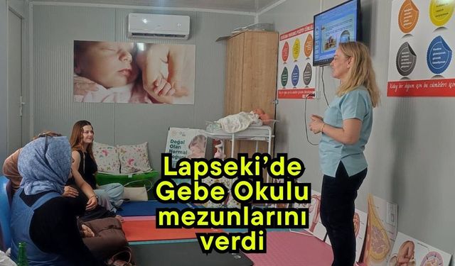 Lapseki’de Gebe Okulu mezunlarını verdi