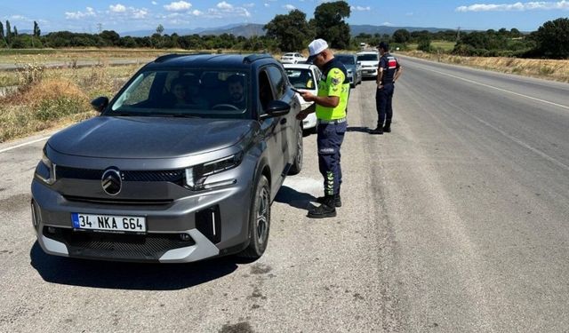 Çanakkale'de trafik denetimi