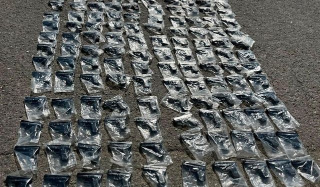 Durdurulan otobüsten cephanelik çıktı: 120 silah ele geçirildi (Video)