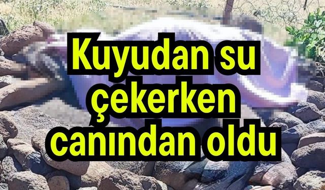 Kuyudan su çekerken canından oldu