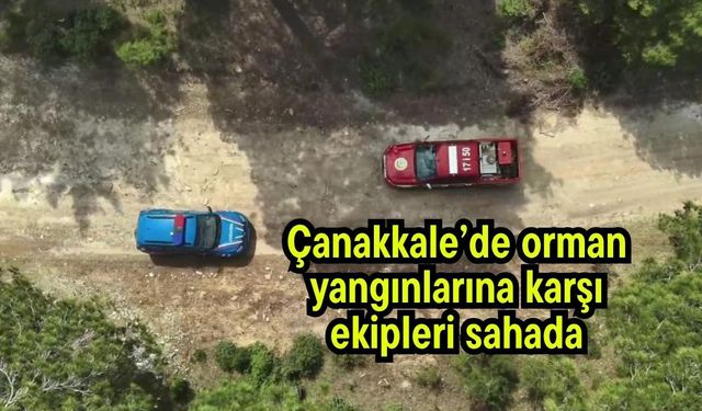Çanakkale’de orman yangınlarına karşı ekipleri sahada (Video)