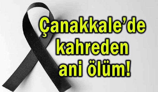 Çanakkale’de kahreden ani ölüm!