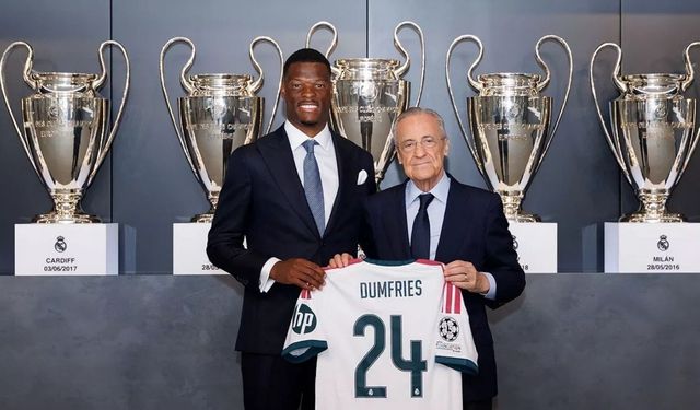 Dumfries, Real Madrid'e imzayı attı