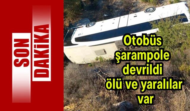 Otobüs şarampole devrildi, ölü ve yaralılar  var