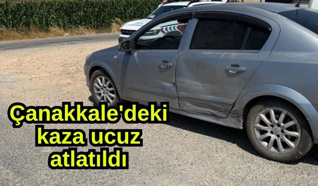 Çanakkale'deki kaza ucuz atlatıldı (Video)
