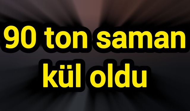 90 ton saman kül oldu