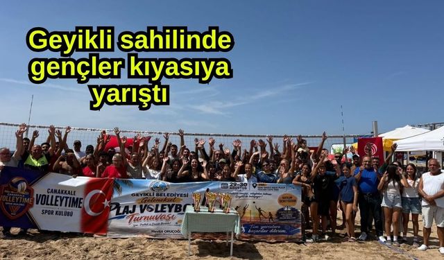 Geyikli sahilinde gençler kıyasıya yarıştı