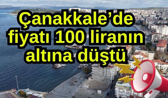 Çanakkale’de fiyatı 100 liranın altına düştü