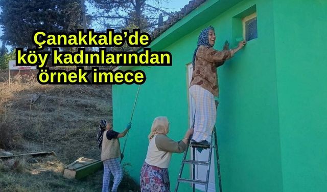 Çanakkale’de köy kadınlarından örnek imece