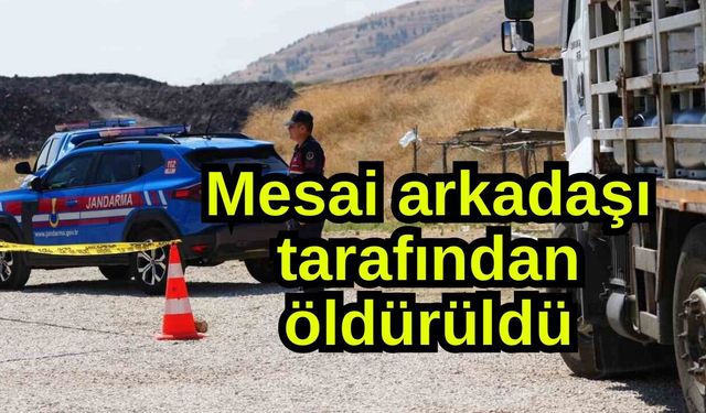 Mesai arkadaşı tarafından öldürüldü