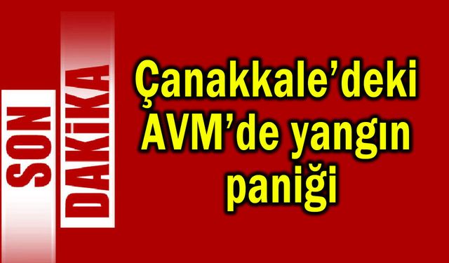 Çanakkale’deki AVM’de yangın paniği