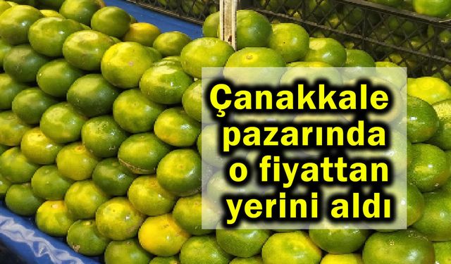 Çanakkale pazarında o fiyattan yerini aldı