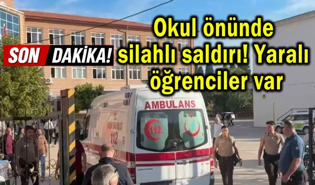 Okul önünde silahlı saldırı (Video)