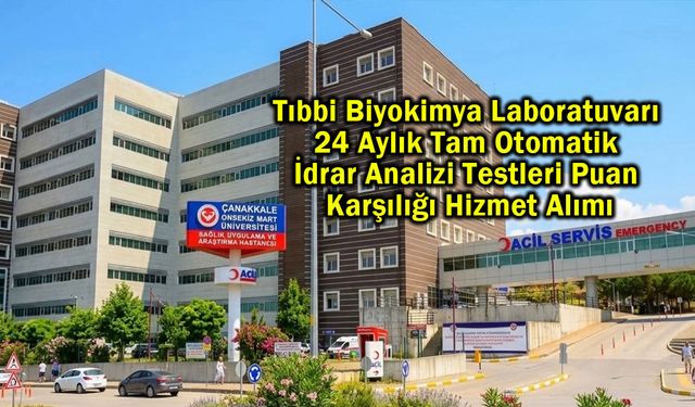 İdrar analizi testi hizmeti alınacak