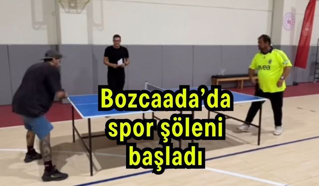 Bozcaada’da spor şöleni başladı