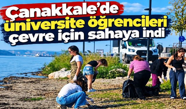 Çanakkale'de üniversite öğrencileri çevre için sahaya indi