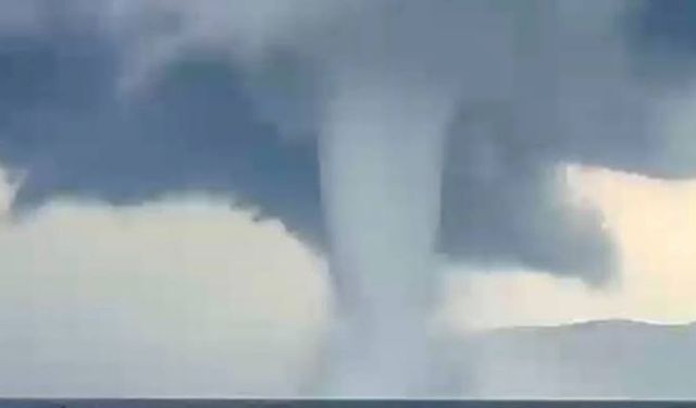 Bodrum açıklarında dev hortum çıktı (Video)
