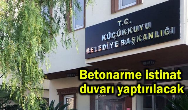 Betonarme istinat duvarı yaptırılacak