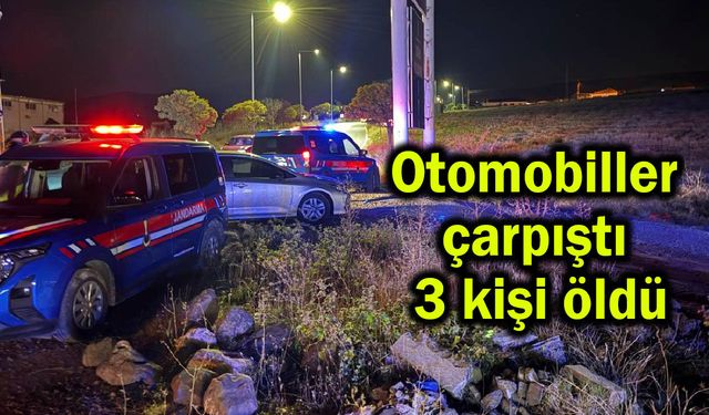 Otomobiller çarpıştı 3 kişi öldü (Video)
