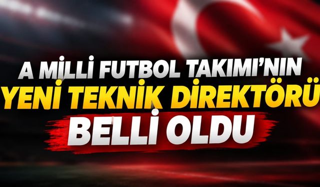 A Milli Futbol Takımı’nın yeni teknik direktörü belli oldu